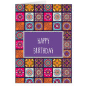 Colorful Mandala Marokkaanse verjaardag (Voorkant)