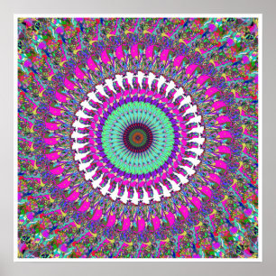 Colorful Mandala of Symmetry Poster