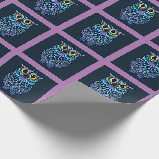 Colorful Mandala Owl Cadeaupapier (Hoek)