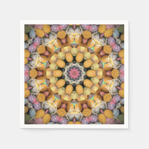 Colorful Mandala Pattered Easter Egg Paper Servet