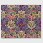 Colorful Mandala Pattern Cute Cool Funky Cadeaupapier (Vlak)