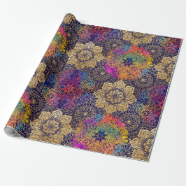 Colorful Mandala Pattern Cute Cool  Funky Cadeaupapier