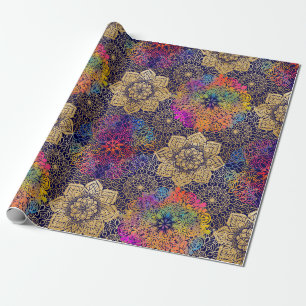 Colorful Mandala Pattern Cute Cool  Funky Cadeaupapier