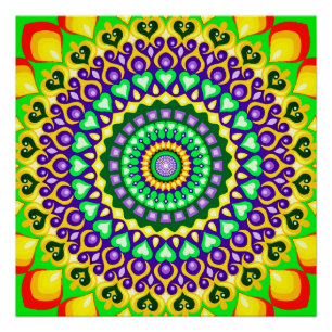 Colorful Mandala Perfect Poster