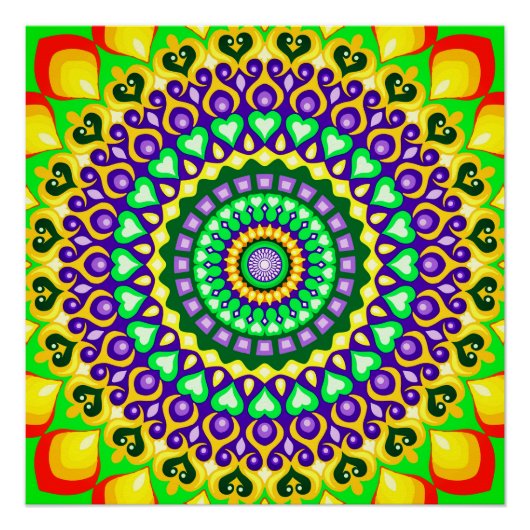 Colorful Mandala Perfect Poster (Voorkant)