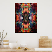 Colorful  Mandala Poster (Keuken)