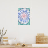 Colorful Mandala Poster. Poster (Keuken)