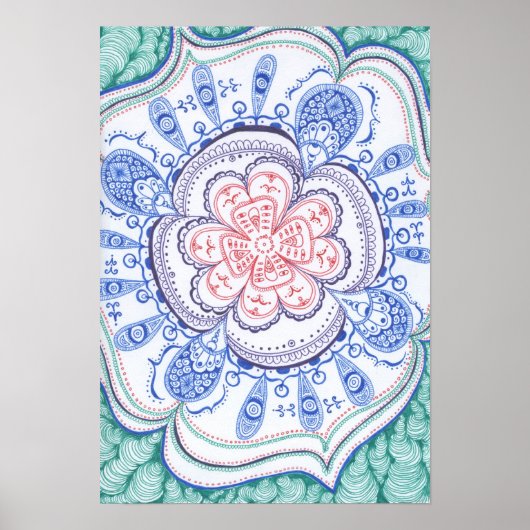 Colorful Mandala Poster. Poster (Voorkant)