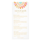 Colorful Mandala Reiki Service Spa Menu (Voorkant)