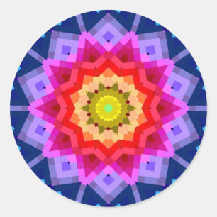 Colorful Mandala Ronde Sticker
