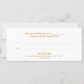 Colorful Mandala Salon Spa Gift Certificate (Achterkant)