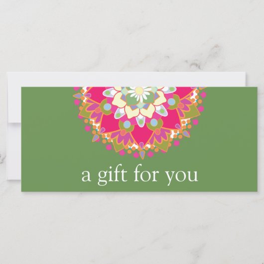 Colorful Mandala Salon Spa Gift Certificate (Voorkant)