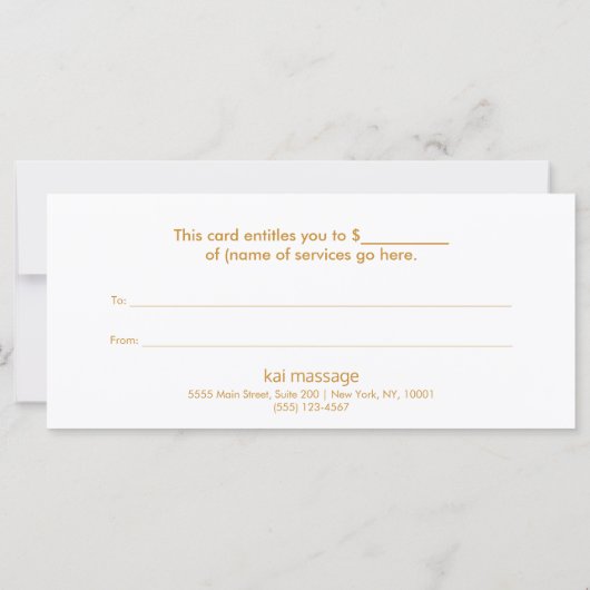 Colorful Mandala Salon Spa Gift Certificate (Achterkant)