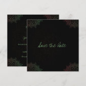 Colorful Mandala sla de datum op Save The Date (Voorkant / Achterkant)