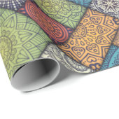 Colorful Mandala Tile Pattern Cadeaupapier (Rol Hoek)