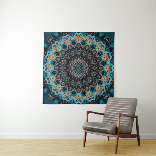 Colorful mandala wandkleed (In Situ (horizontaal))