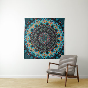 Colorful mandala wandkleed