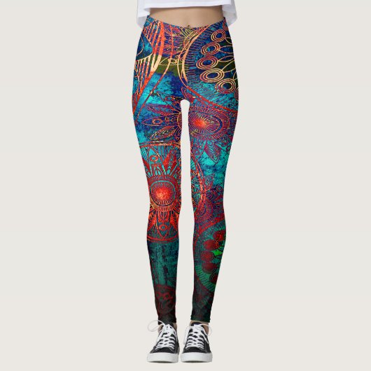 Colorful mandalas leggings (Voorkant)