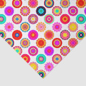 Colorful Mandalas - on White Tissuepapier (Detail)