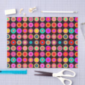 Colorful Mandalas - op zwart Tissuepapier (Craft)