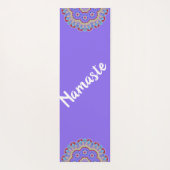 Colorful Mandalas Paars Yoga Mat (Achterkant)