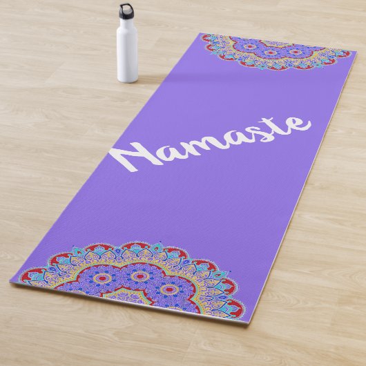 Colorful Mandalas Paars Yoga Mat (In situ)