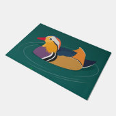 Colorful Mandarin Duck Modern Digital Art Deurmat (Schuin)