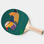 Colorful Mandarin Duck Modern Digital Art Tafeltennisbatje (Zijkant)