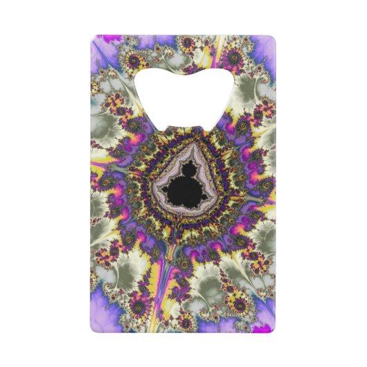 Colorful Mandelbrot Fractal Creditkaart Flessenopener (Voorkant)