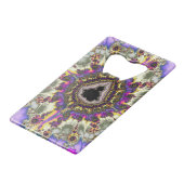 Colorful Mandelbrot Fractal Creditkaart Flessenopener (Voorkant Gekanteld)