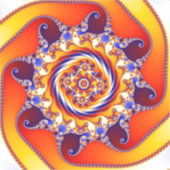 Colorful Mandelbrot Fractal Zoom Sticker (Voorkant)