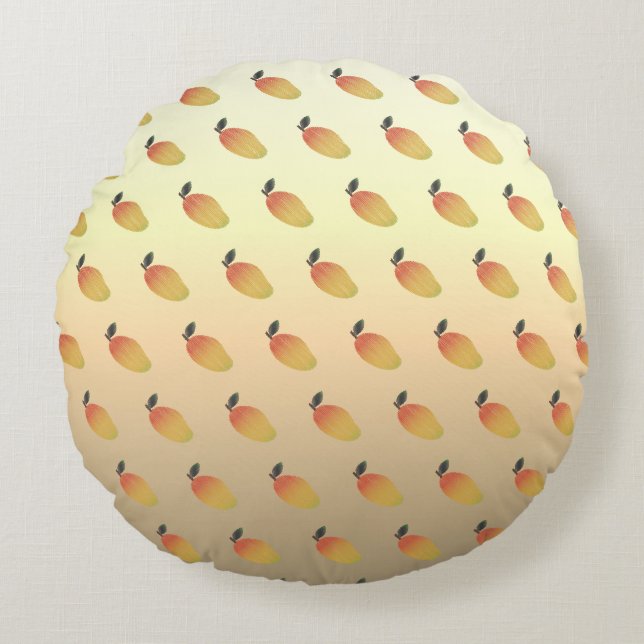 Colorful Mango Pattern Rond Kussen (Voorkant)