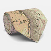 Colorful  Map of North America Geography Stropdas (Opgerold)