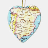 Colorful Map of Spain Design Keramisch Ornament (Links)