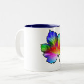 Colorful Maple Leaf Tweekleurige Koffiemok (Voorkant links)