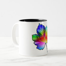 Colorful Maple Leaf Tweekleurige Koffiemok