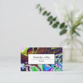 Colorful Marble Abstracte Fluid Art Visitekaartje (Staand voorkant)