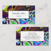 Colorful Marble Abstracte Fluid Art Visitekaartje (Voorkant / Achterkant)