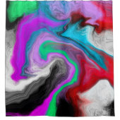 Colorful Marble Art Explosion Douchegordijn (Voorkant)