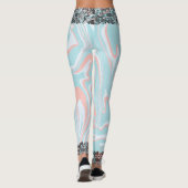 Colorful Marble Black Lace Leggings (Achterkant)