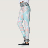 Colorful Marble Black Lace Leggings (Links)