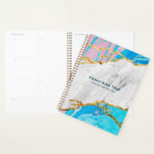 Colorful marble gold veins planner (Display)