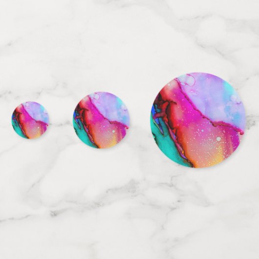 Colorful Marble Modern Abstract Confetti (Achterkanten)