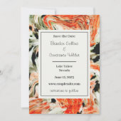 Colorful Marble Wedding Save the Date (Voorkant)