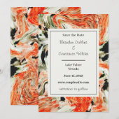 Colorful Marble Wedding Save the Date (Voorkant / Achterkant)