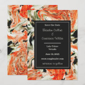Colorful Marble Wedding Save the Date (Voorkant / Achterkant)
