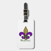 Colorful Mardi Gras Fleur De Lis Bagagelabel (Voorkant verticaal)
