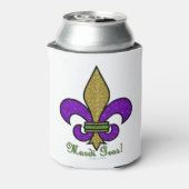 Colorful Mardi Gras Fleur De Lis Blikjeskoeler (Blikje Achterkant)