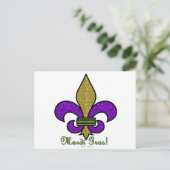 Colorful Mardi Gras Fleur De Lis Briefkaart (Staand voorkant)