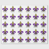 Colorful Mardi Gras Fleur De Lis Cadeaupapier (Vlak)